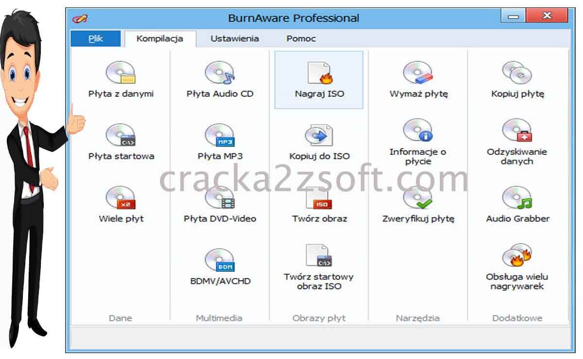BurnAware Pro screen