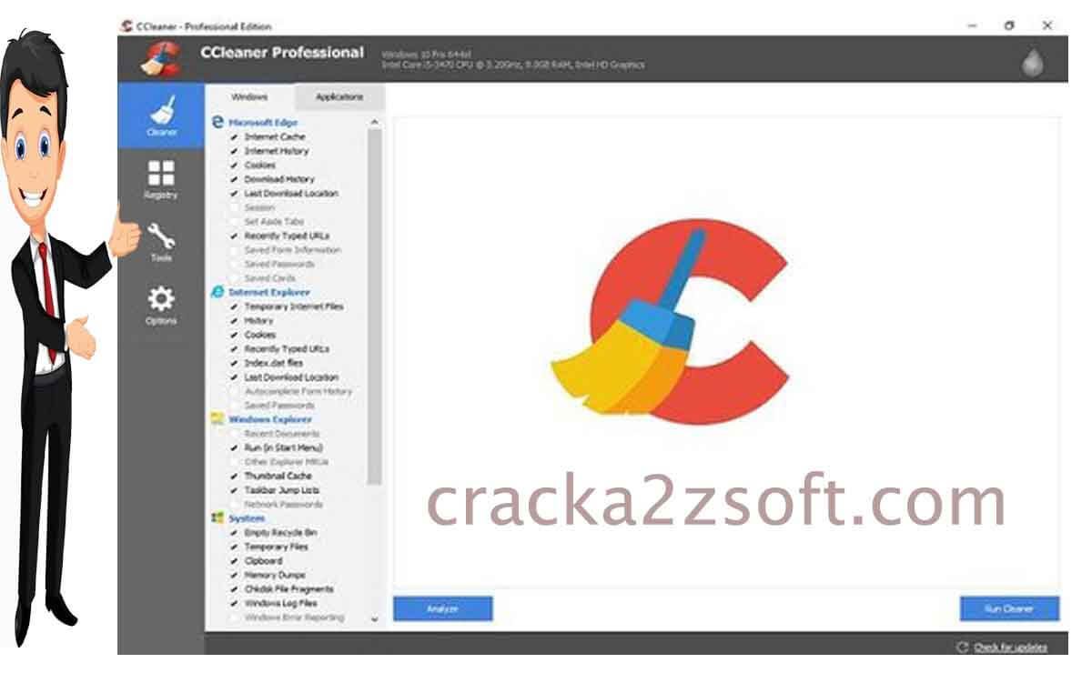 CCleaner Professional screen
