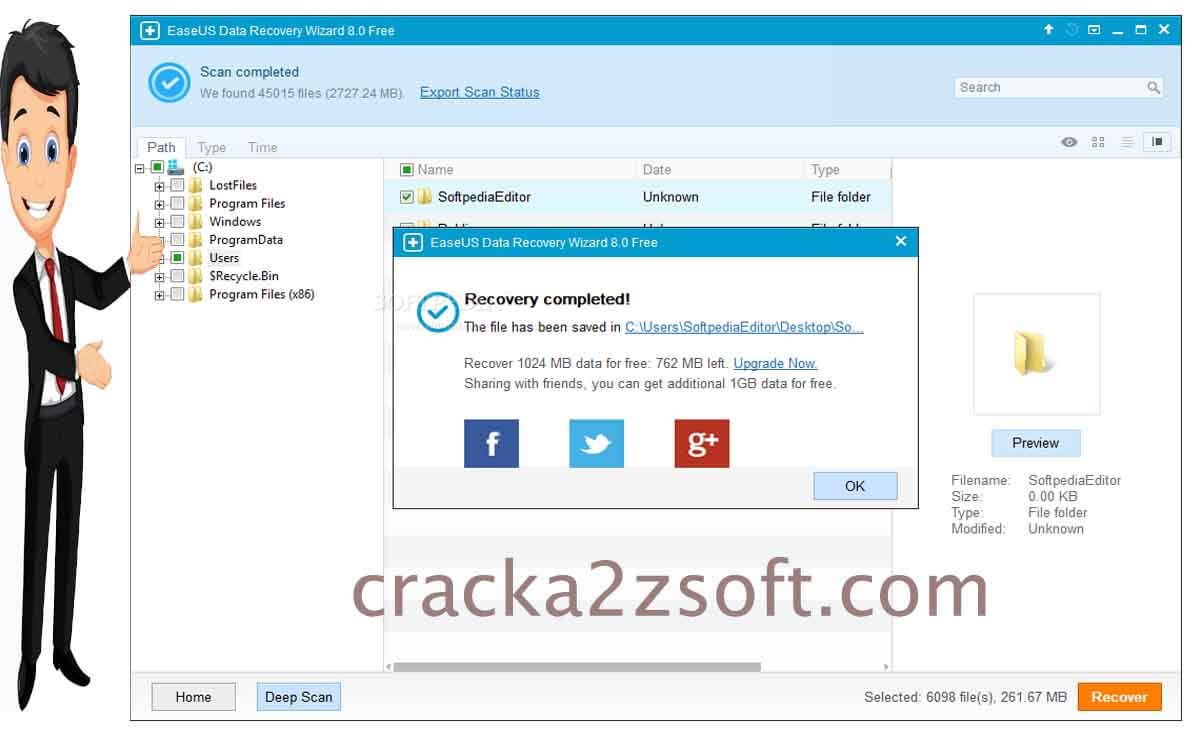 EaseUS Data Recovery Wizard Pro screen