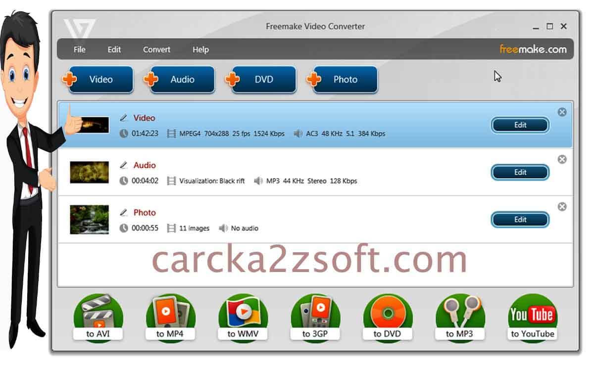 Freemake Video Converter screen