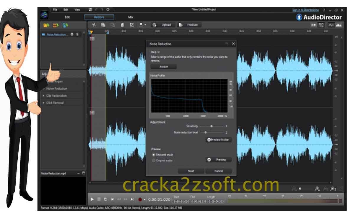CyberLink AudioDirector Ultra crack screenshot