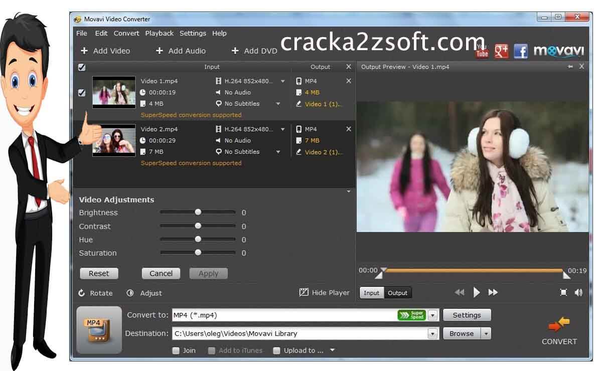 Movavi Video Converter Premium Crack screenshot