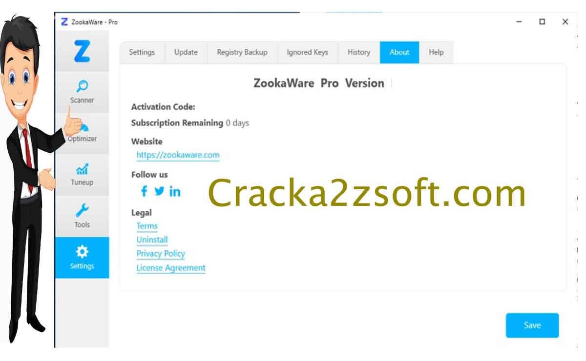 zookaware pro crack screenshot