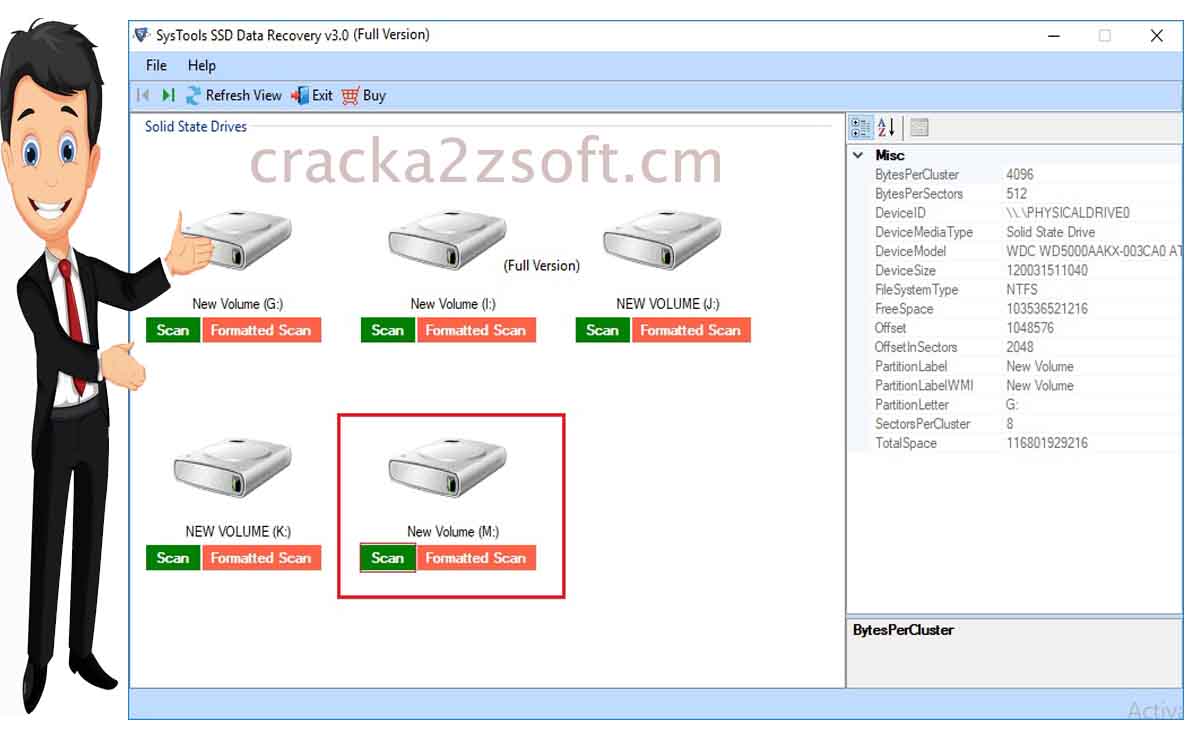 SysTools SSD Data Recovery crack screenshot
