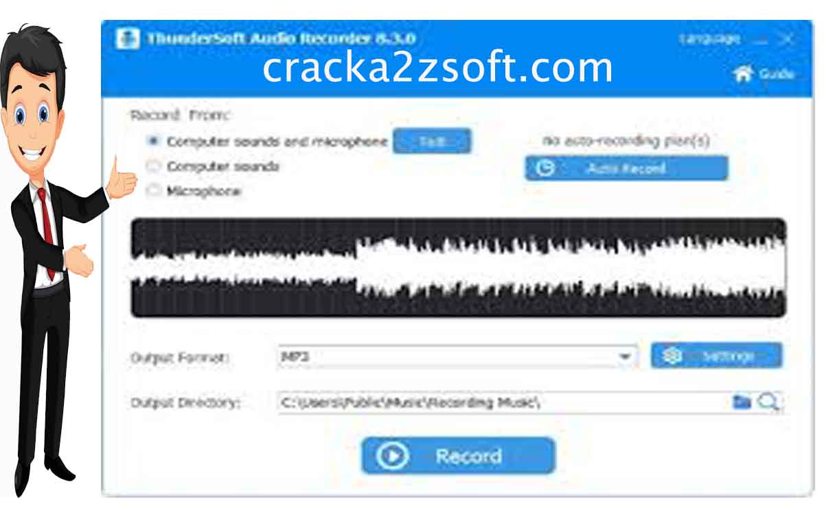 ThunderSoft Audio Recorder key screenshot